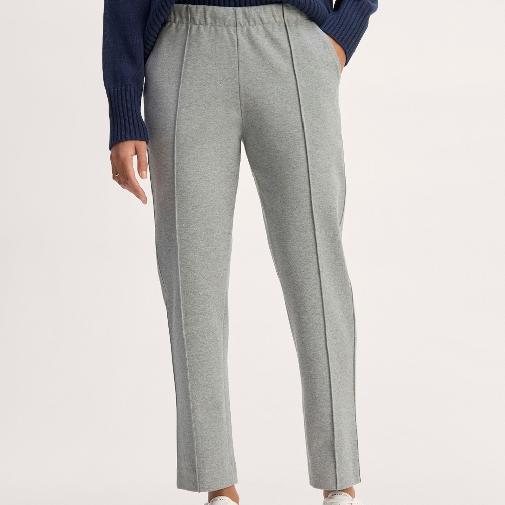 Everlane The Dream Pant XS Heathered Gray Tapered Leg Pull On Office Casual